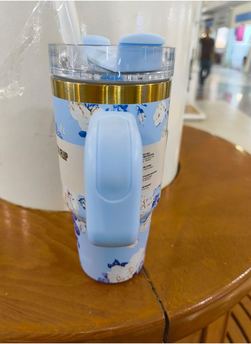 Quencher H2.0 Flow State Stainless Steel Vacuum Insulated Tumbler with Lid and Straw for Water, Iced Tea or Coffee, Smoothie and More, 14 oz
