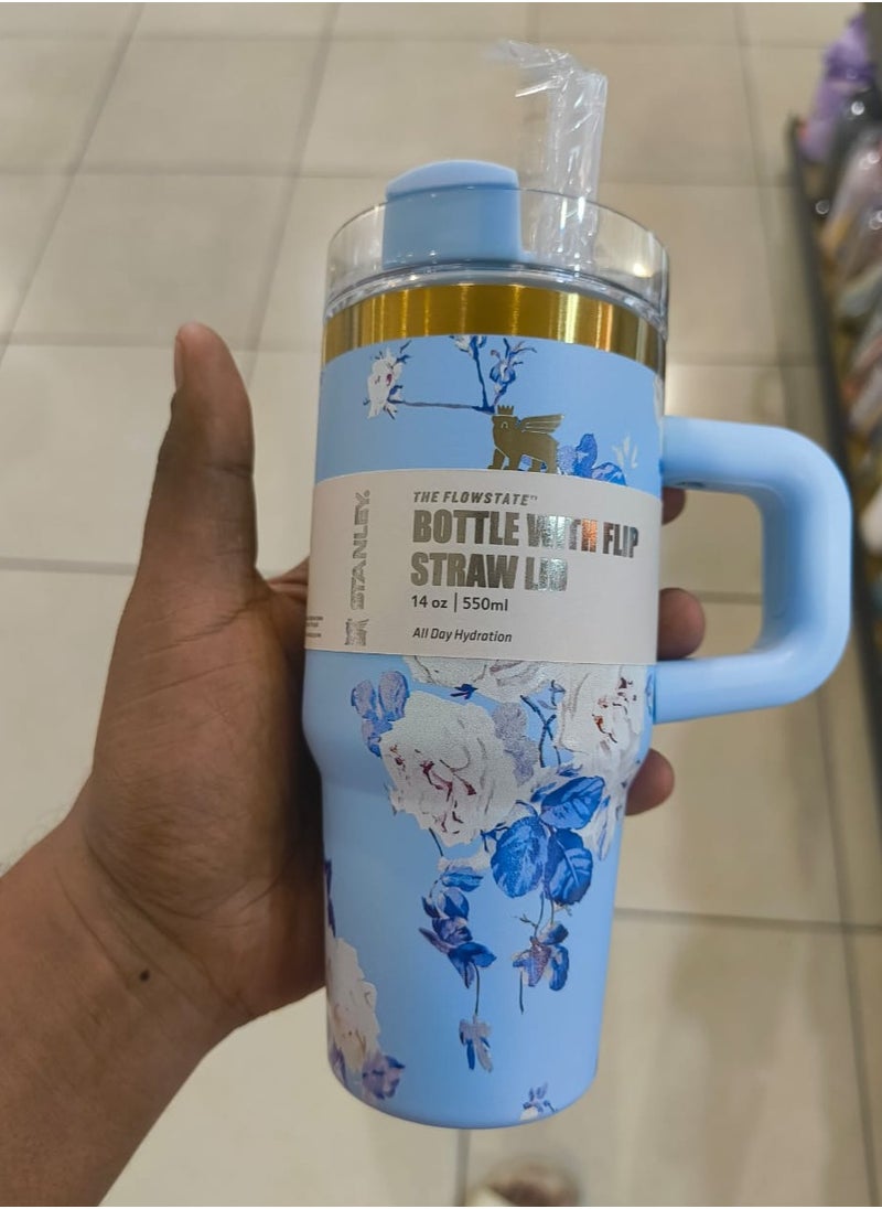 Quencher H2.0 Flow State Stainless Steel Vacuum Insulated Tumbler with Lid and Straw for Water, Iced Tea or Coffee, Smoothie and More, 14 oz
