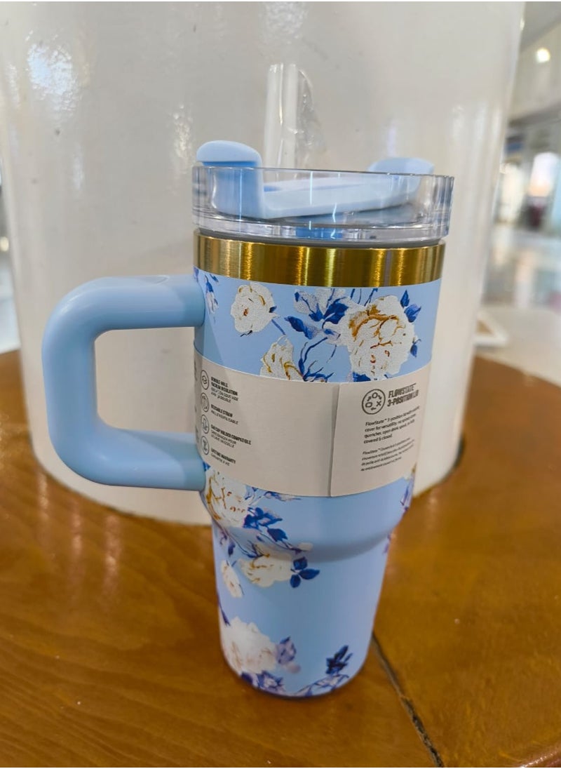 Quencher H2.0 Flow State Stainless Steel Vacuum Insulated Tumbler with Lid and Straw for Water, Iced Tea or Coffee, Smoothie and More, 14 oz
