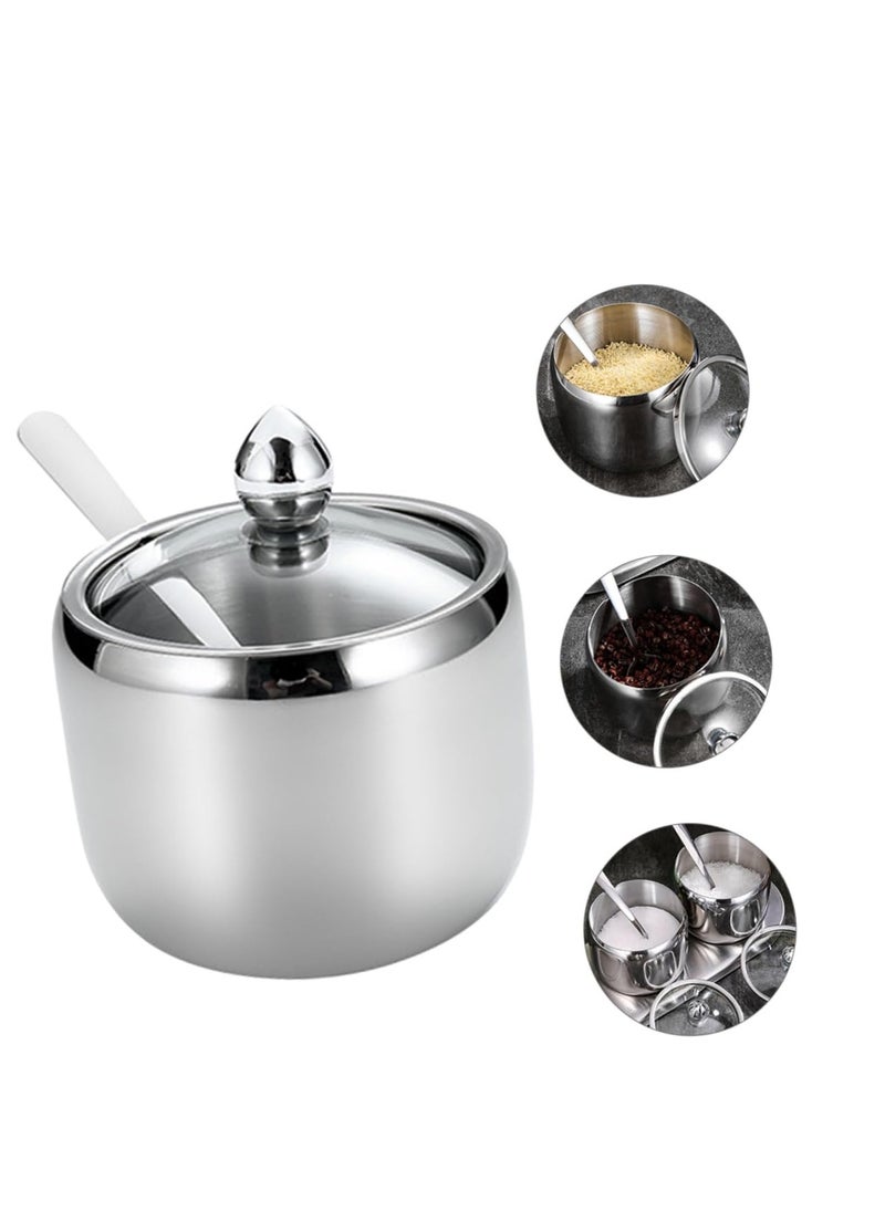Spice Jar and Containers with Lids Stainless Steel Small Spice Containers for Sugar Kitchen Seasoning Jars