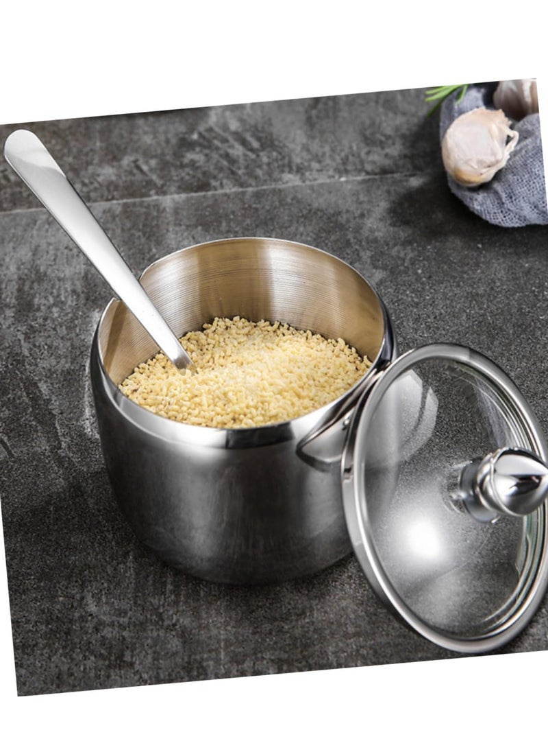 Spice Jar and Containers with Lids Stainless Steel Small Spice Containers for Sugar Kitchen Seasoning Jars