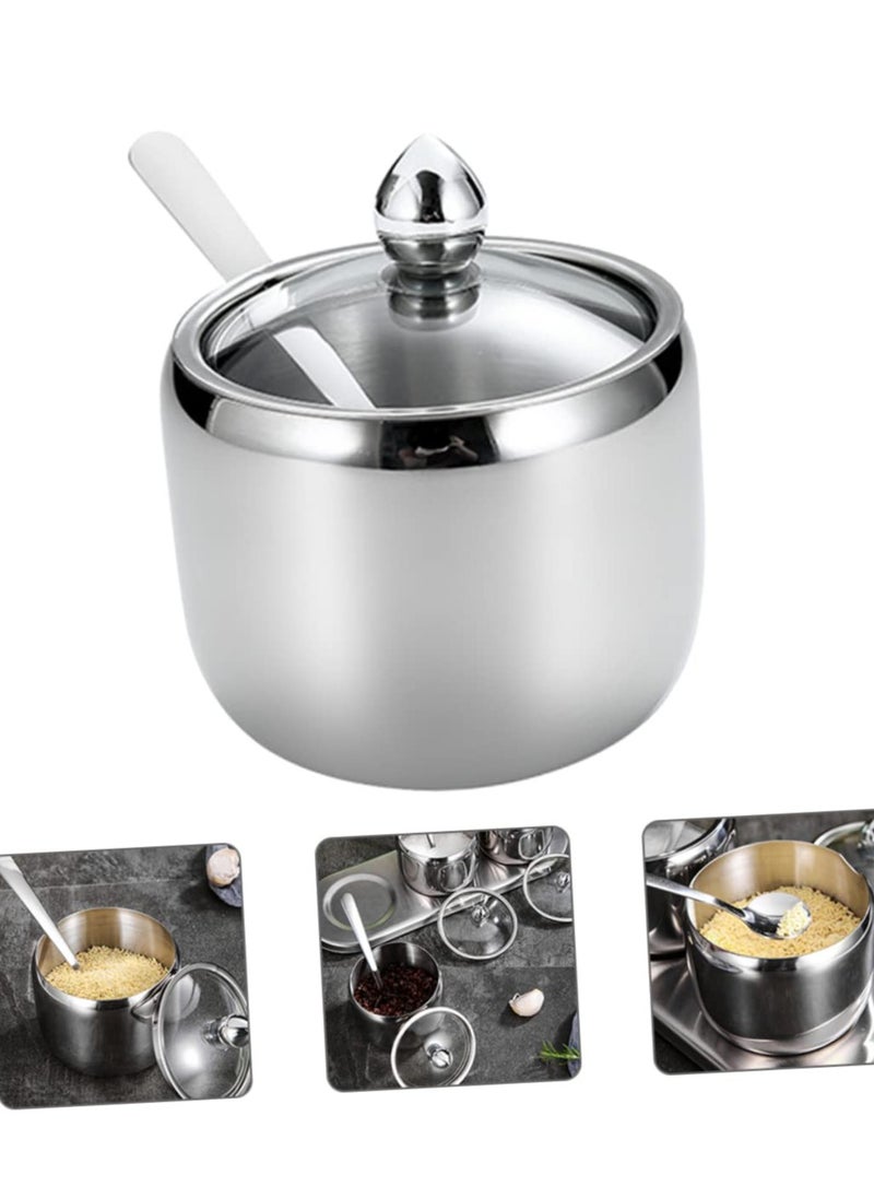 Spice Jar and Containers with Lids Stainless Steel Small Spice Containers for Sugar Kitchen Seasoning Jars