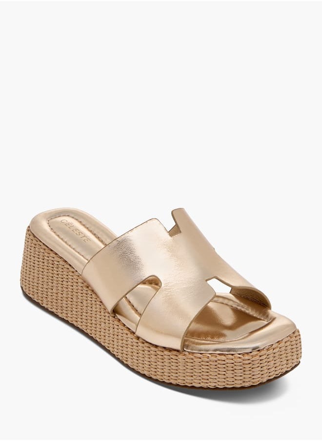 Women's Textured Slip-On Flatform Sandals