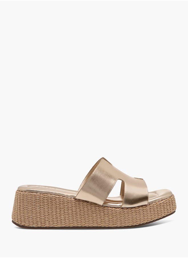 Women's Textured Slip-On Flatform Sandals