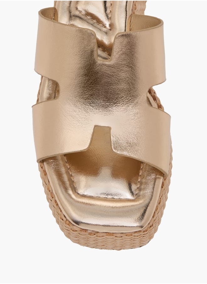 Women's Textured Slip-On Flatform Sandals