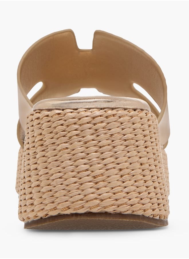 Women's Textured Slip-On Flatform Sandals