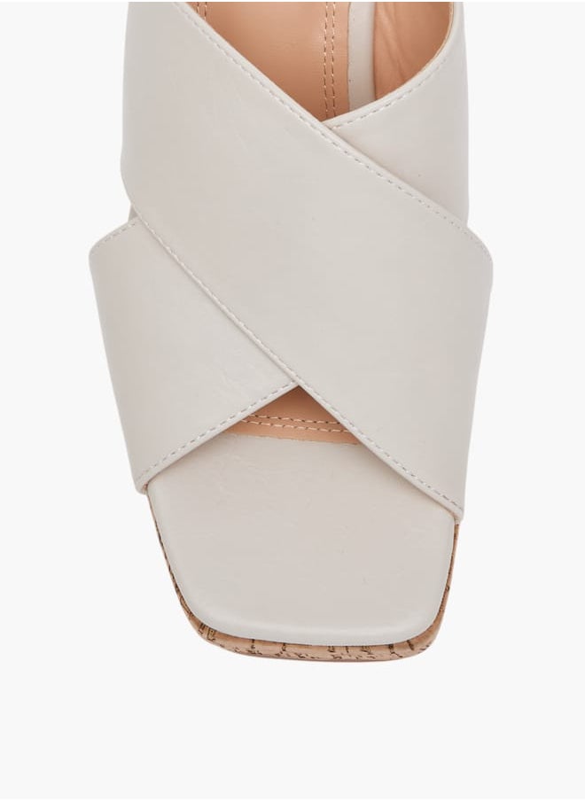 Women's Solid Slip-On Sandals with Wedge Heels