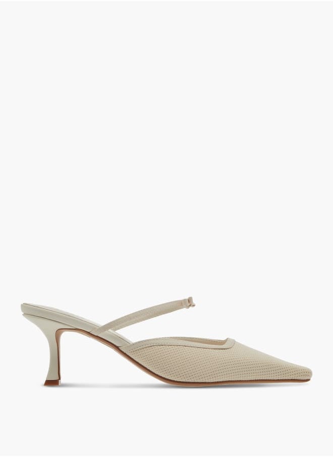 Women's Bow Accent Slip-On Shoes with Stiletto Heels