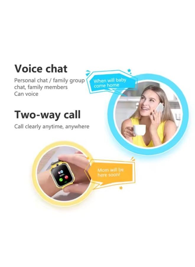 Nabi Watch for Kids for 3-12 Year Kids,Touch Screen, Voice Chat Camera, Long Battery Life, Water Resistance Best Gift for Kids,Smart Watch for Boys & Girls(Yellow)