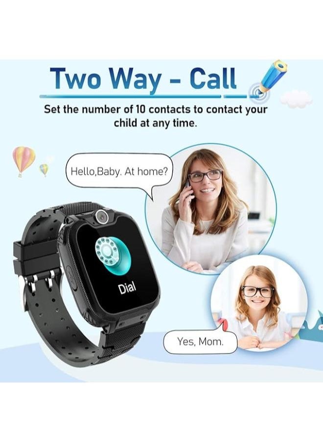 Nabi Watch for Kids for 3-12 Year Kids,Touch Screen, Voice Chat Camera, Long Battery Life, Water Resistance Best Gift for Kids,Smart Watch for Boys & Girls(Black)