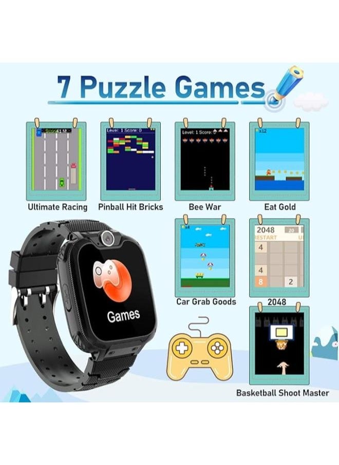 Nabi Watch for Kids for 3-12 Year Kids,Touch Screen, Voice Chat Camera, Long Battery Life, Water Resistance Best Gift for Kids,Smart Watch for Boys & Girls(Black)