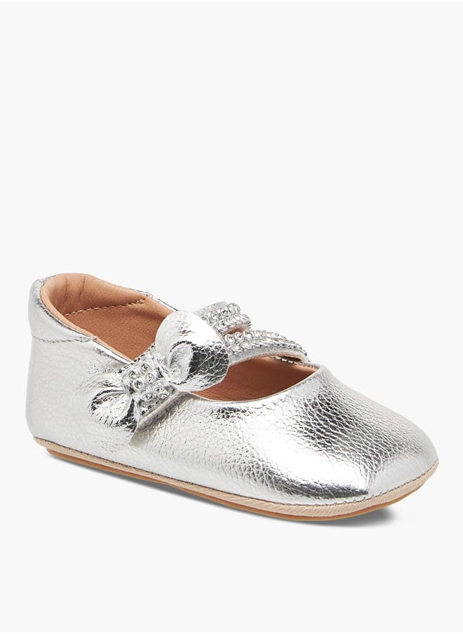 Girls Embellished Booties with Hook and Loop Closure