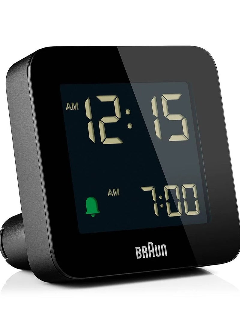 Braun Digital Alarm Clock with Crescendo Alarm, Snooze Function, Backlight- Black