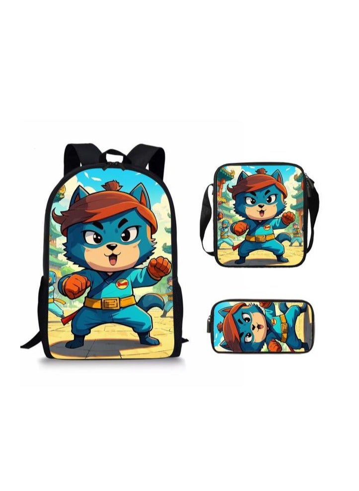 Cartoon style universal three-piece schoolbag - 448
