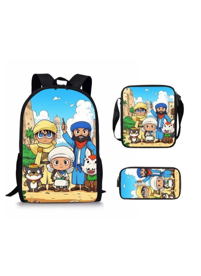 Cartoon style universal three-piece schoolbag - 104