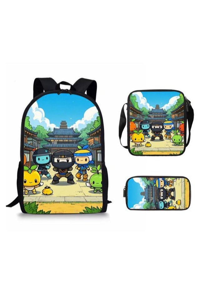 Cartoon style universal three-piece schoolbag - 582