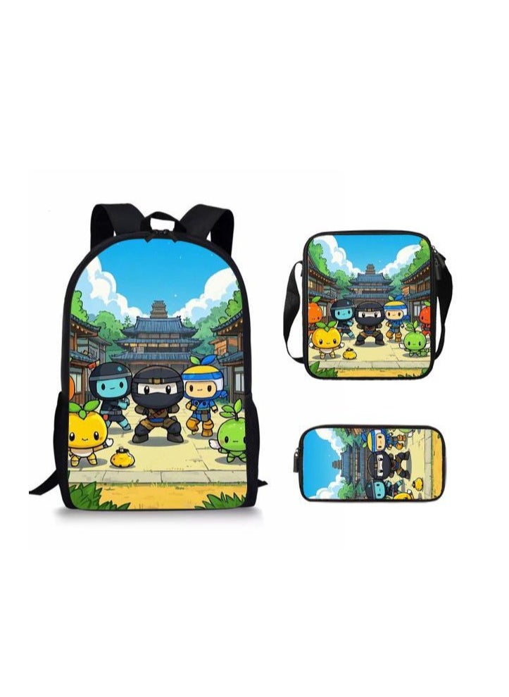 Cartoon style universal three-piece schoolbag - 582