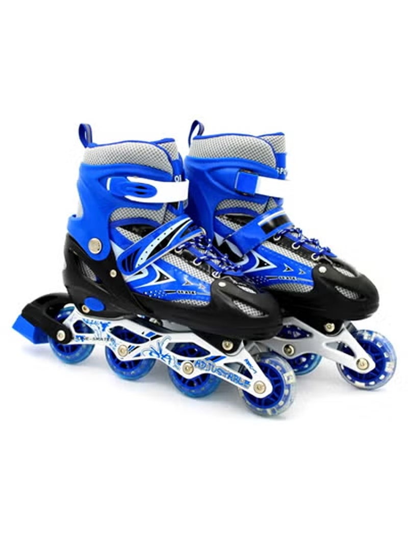 Kids Roller Shoes Single/Double Wheels Retractable Skateboarding Outdoor Unisex Pulley Shoes Gymnastic Sneakers