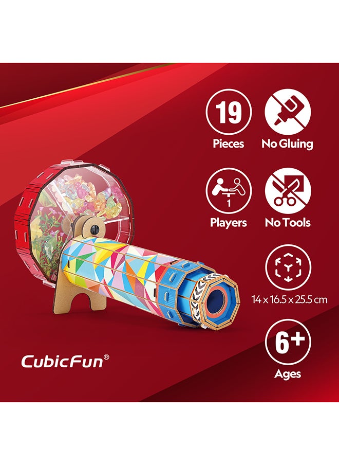 National Geographic 3D Puzzle Kaleidoscope With Wheel 19 Pcs