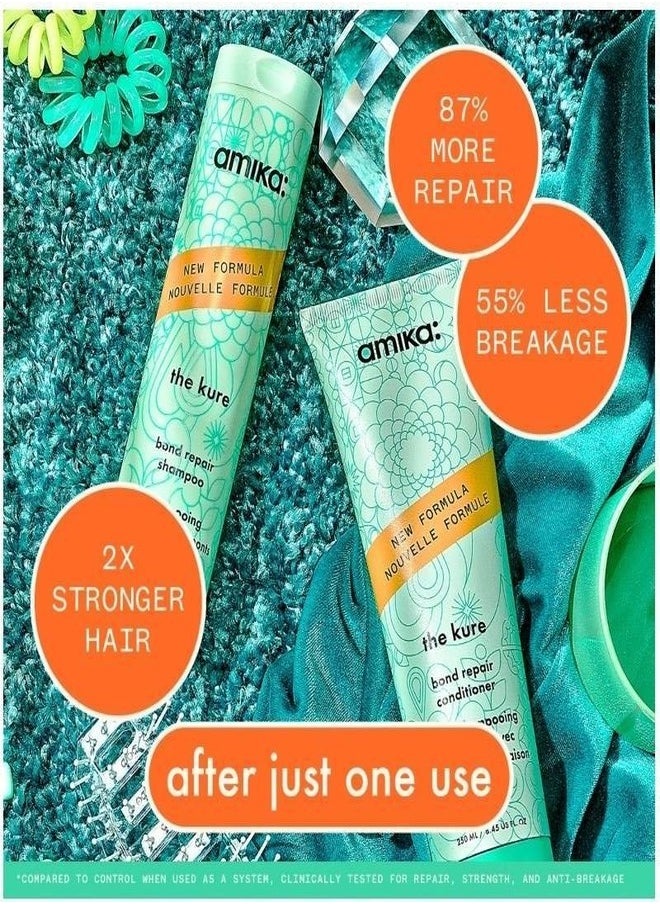 Amika The Kure Bond Repair Conditioner – Strengthening & Restorative Conditioner for Damaged, Brittle, or Chemically Treated Hair, Sulfate-Free & Color-Safe, 275ml