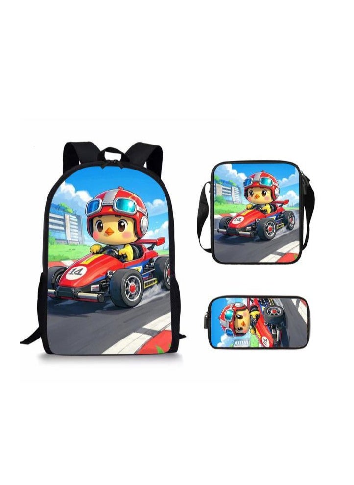 Cartoon style universal three-piece schoolbag - 406
