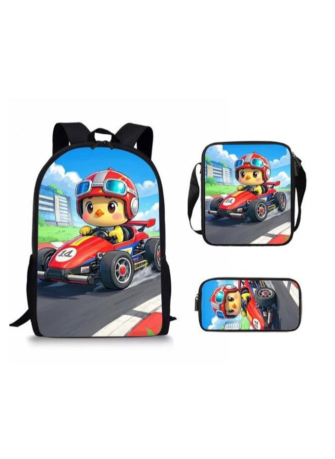 Cartoon style universal three-piece schoolbag - 406
