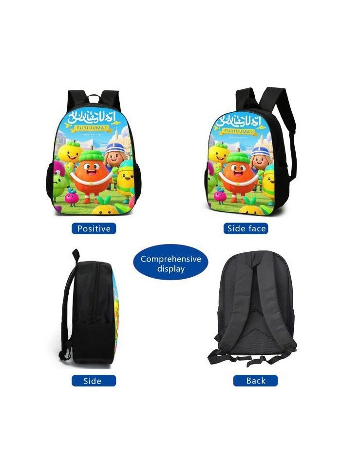 Cartoon style universal three-piece schoolbag - 1002