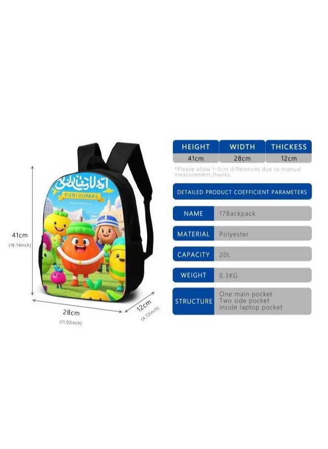 Cartoon style universal three-piece schoolbag - 1002