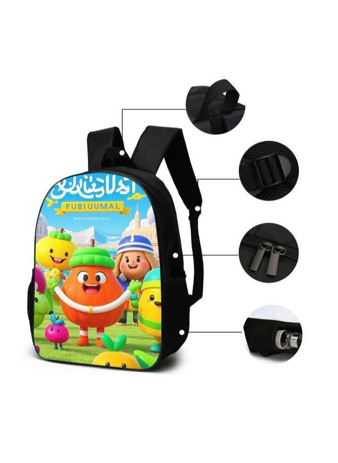 Cartoon style universal three-piece schoolbag - 1002
