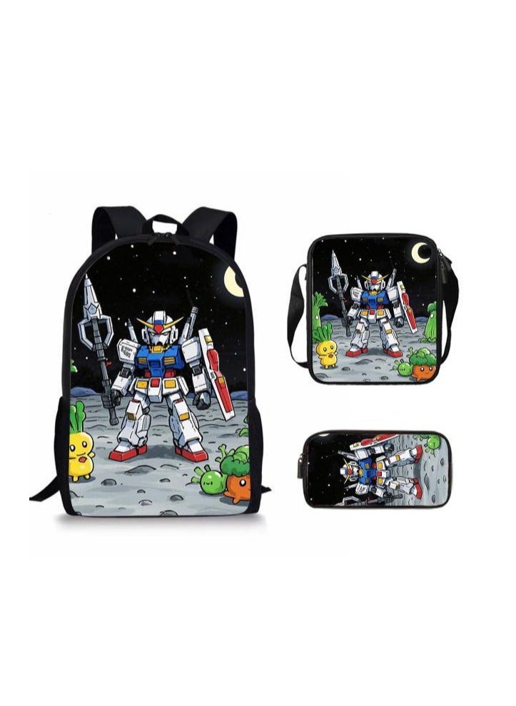 Cartoon style universal three-piece schoolbag - 792