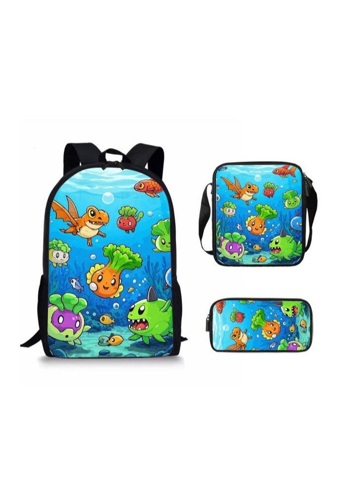 Cartoon style universal three-piece schoolbag - 228