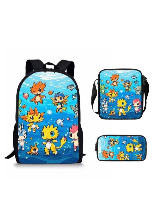 Cartoon style universal three-piece schoolbag - 362