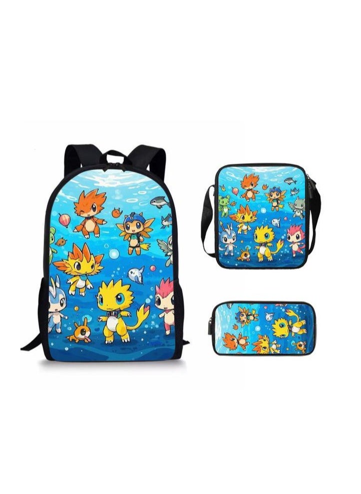 Cartoon style universal three-piece schoolbag - 362
