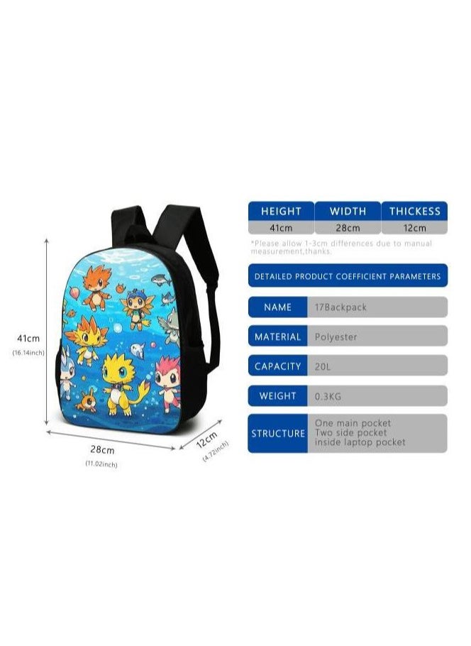 Cartoon style universal three-piece schoolbag - 362