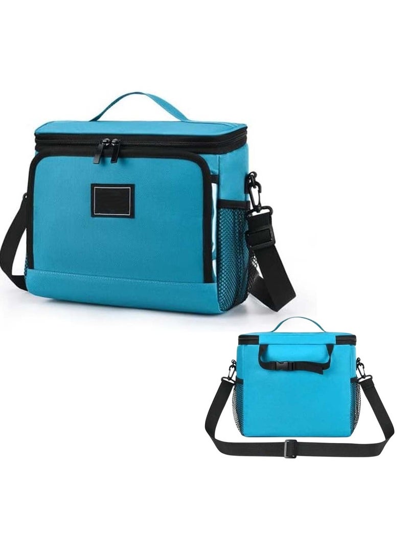 Portable Insulated Lunch Bag Blue
