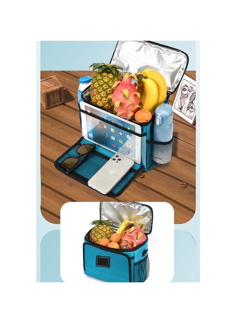 Portable Insulated Lunch Bag Blue