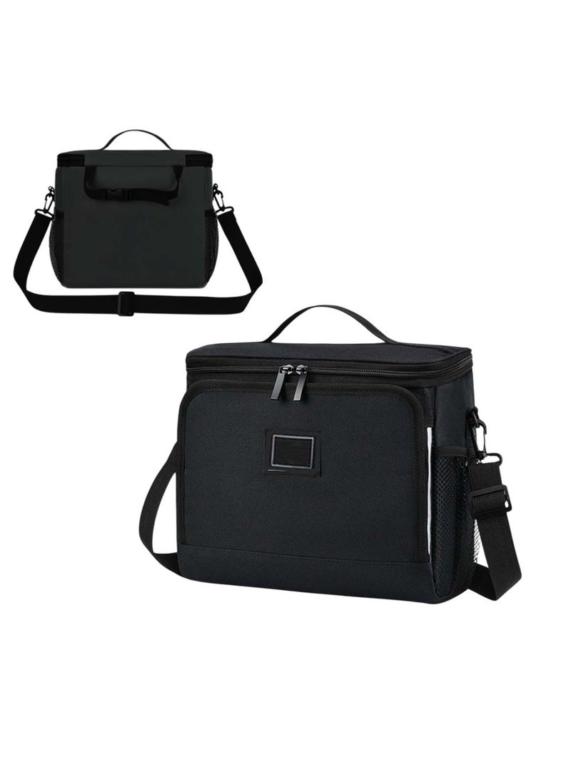 Portable Insulated Lunch Bag Black
