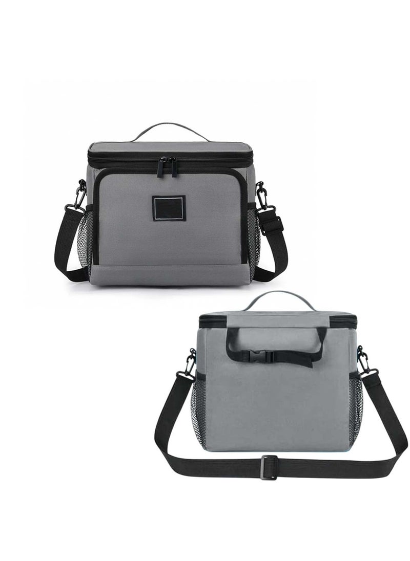 Portable Insulated Lunch Bag Grey