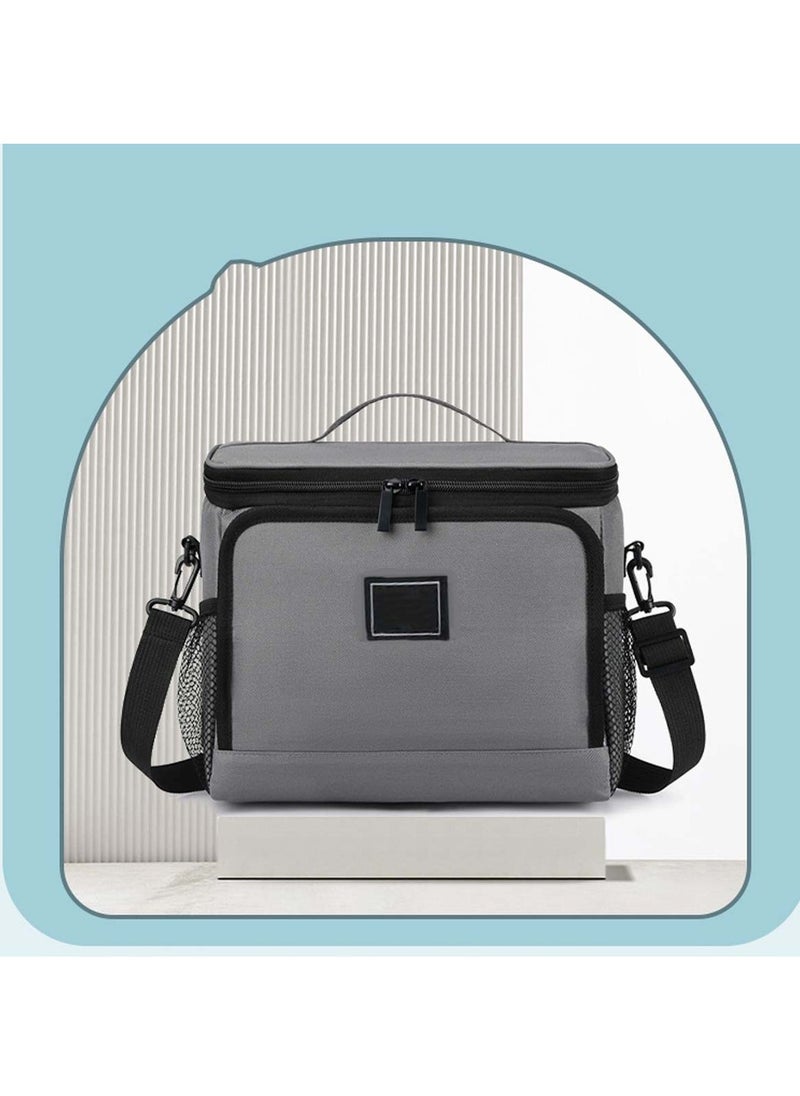 Portable Insulated Lunch Bag Grey