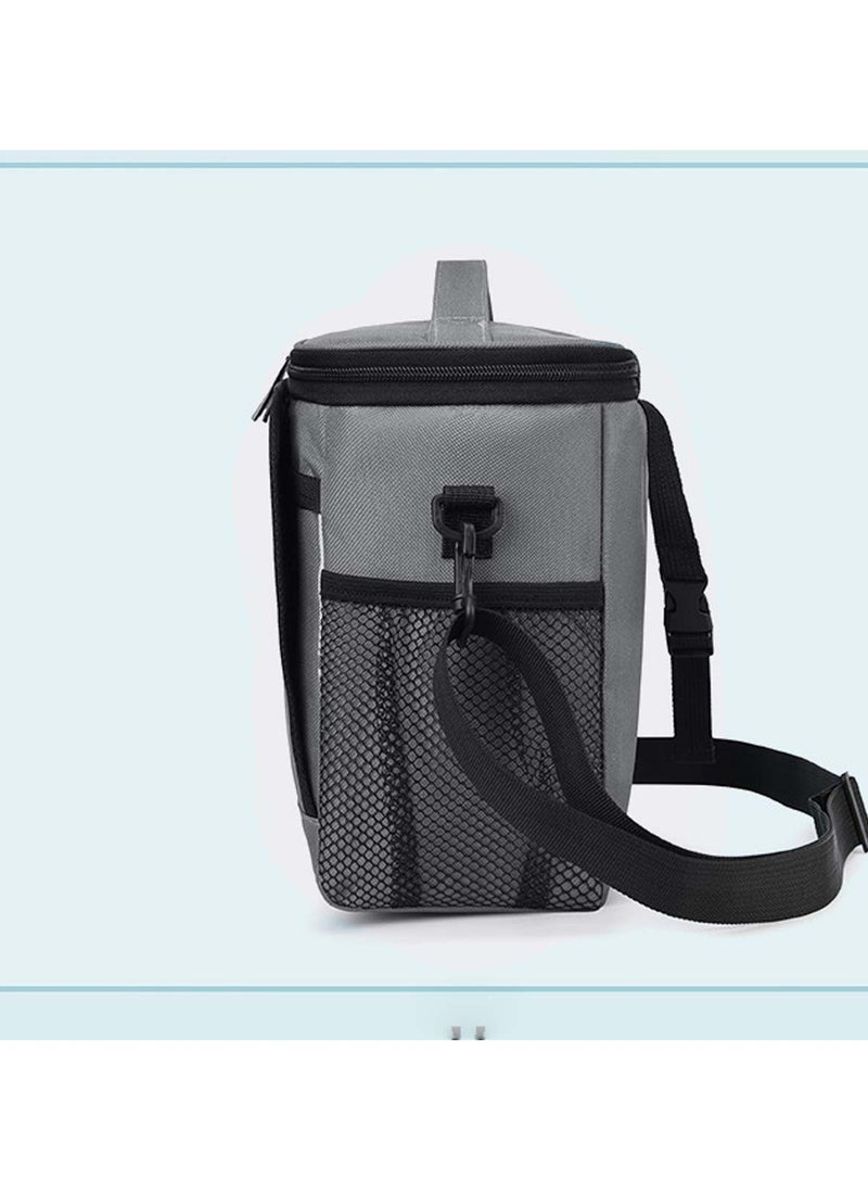 Portable Insulated Lunch Bag Grey