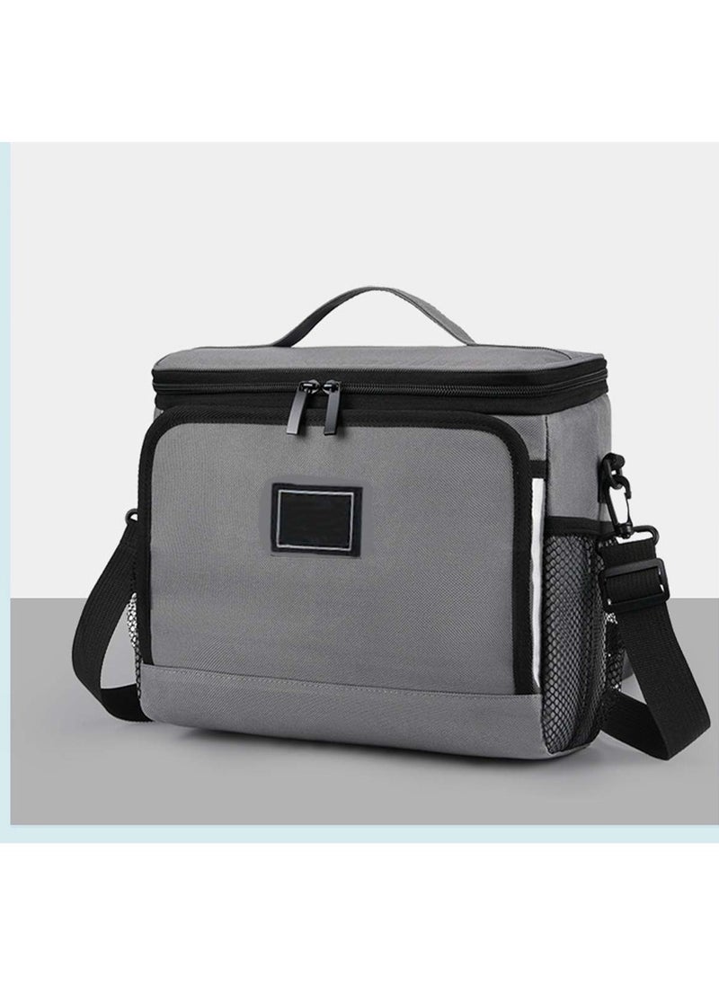 Portable Insulated Lunch Bag Grey
