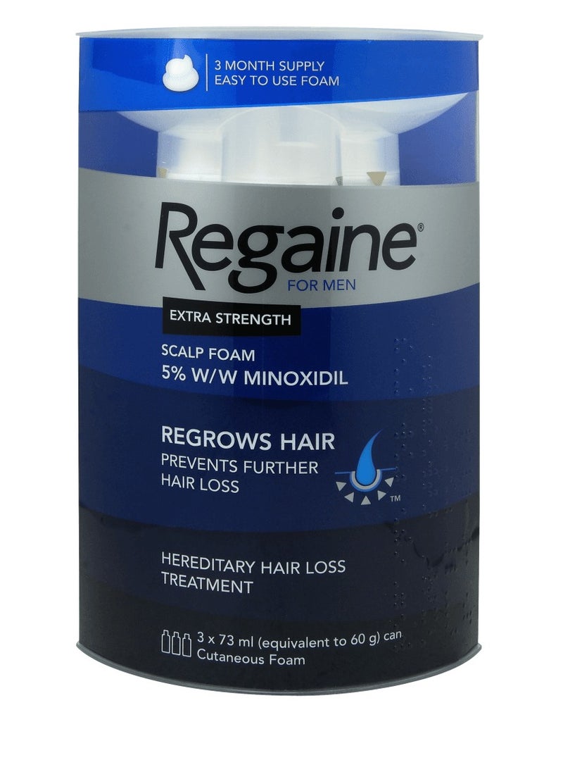 Regrows Hair Extra Strength Scalp Foam 5% Minoxidil Prevent Hair Loss Treatment