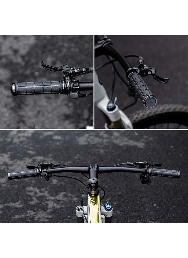 ROCKBROS 4Pcs(2 Pairs) Bike Handlebar Grips Double Lock On Bike Grips Comfortable Anti-Slip Bicycle Handlebar Grips for Mountain Bike BMX Bike Scooter Beach Cruiser, Folding Bike