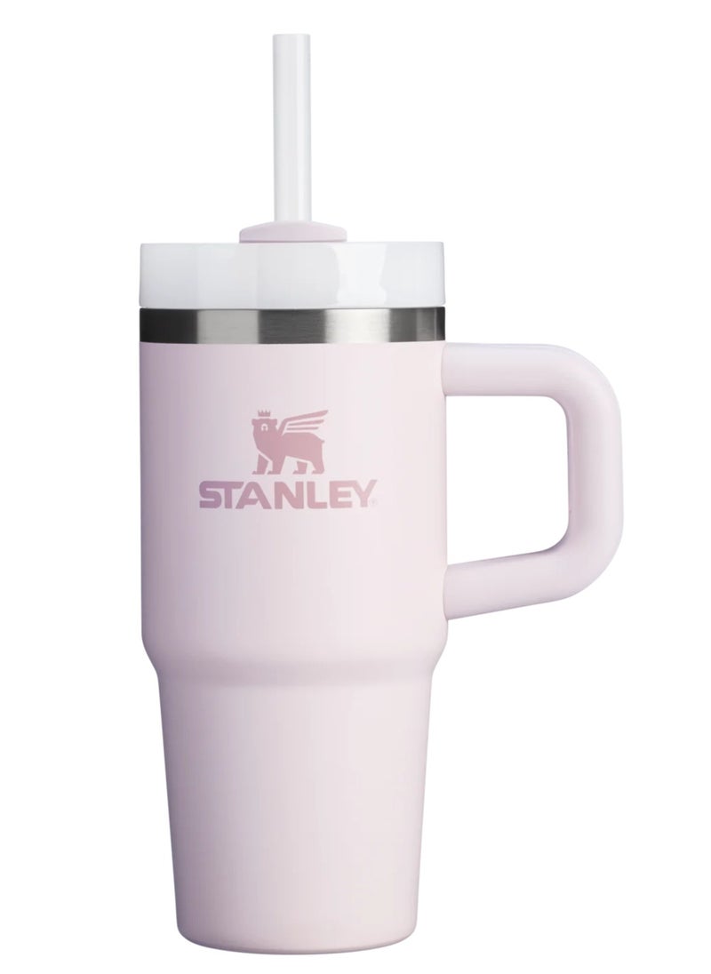 Quencher H2.0 Flow State Stainless Steel Vacuum Insulated Tumbler with Lid and Straw for Water, Iced Tea or Coffee, Smoothie and More, 14 oz, Light pink