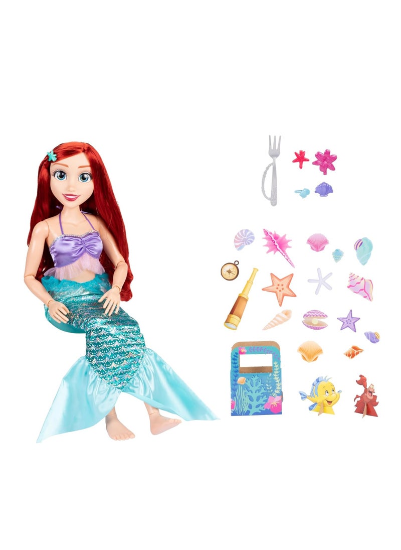 Disney Princess Playdate Ariel Doll With Accessories, 32 Inches Tall