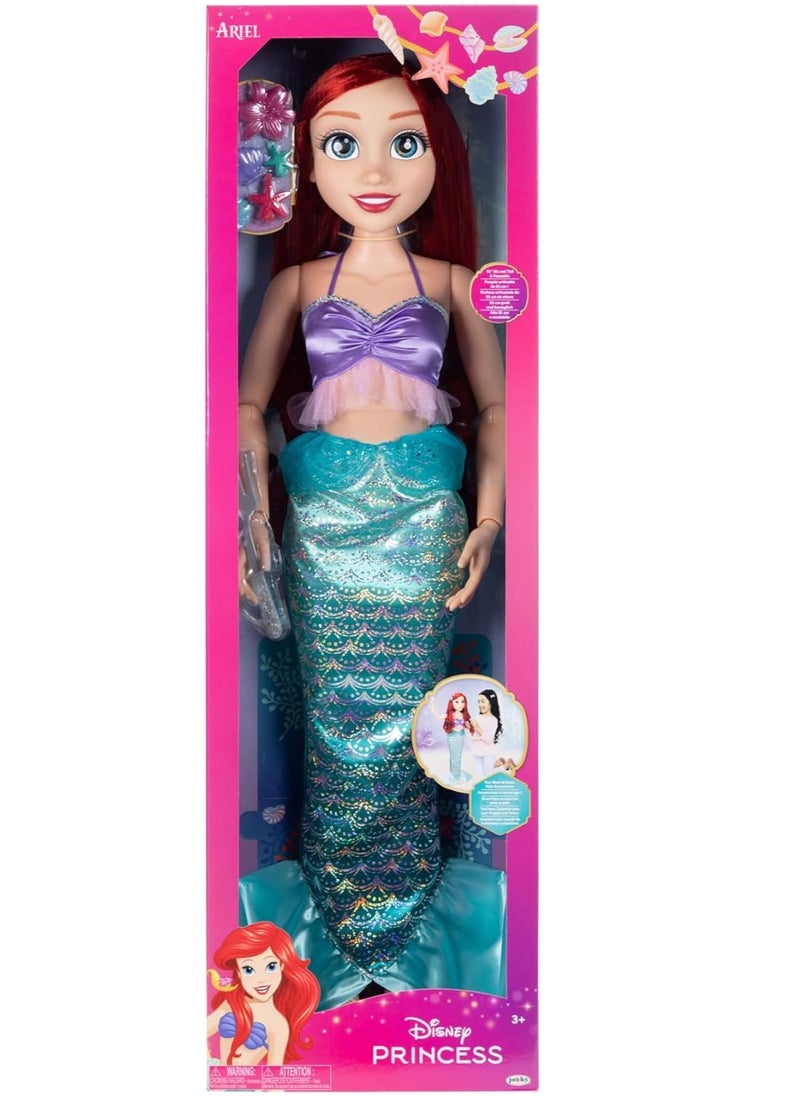 Disney Princess Playdate Ariel Doll With Accessories, 32 Inches Tall