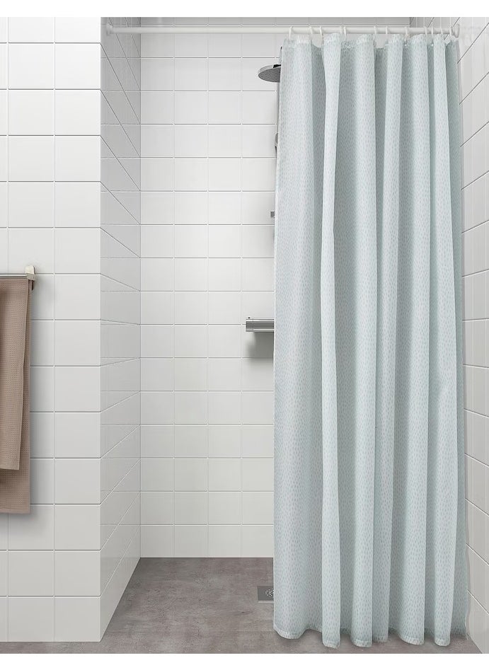 Shower Curtain Bath Curtain White Drop Pattern (100 % Polyester) 180x200 cm