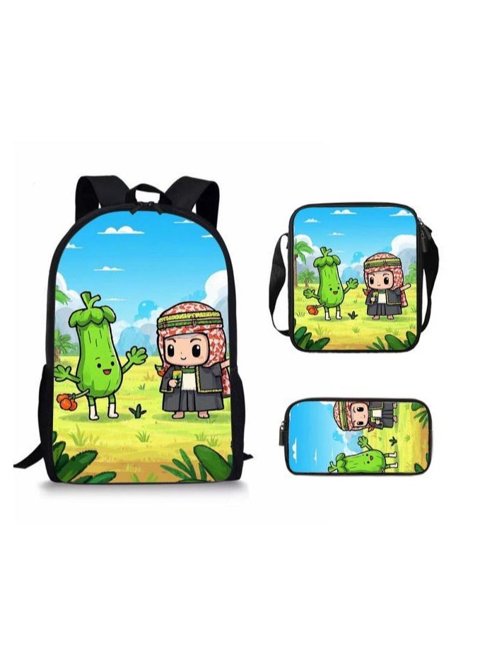 Cartoon style universal three-piece schoolbag - 361