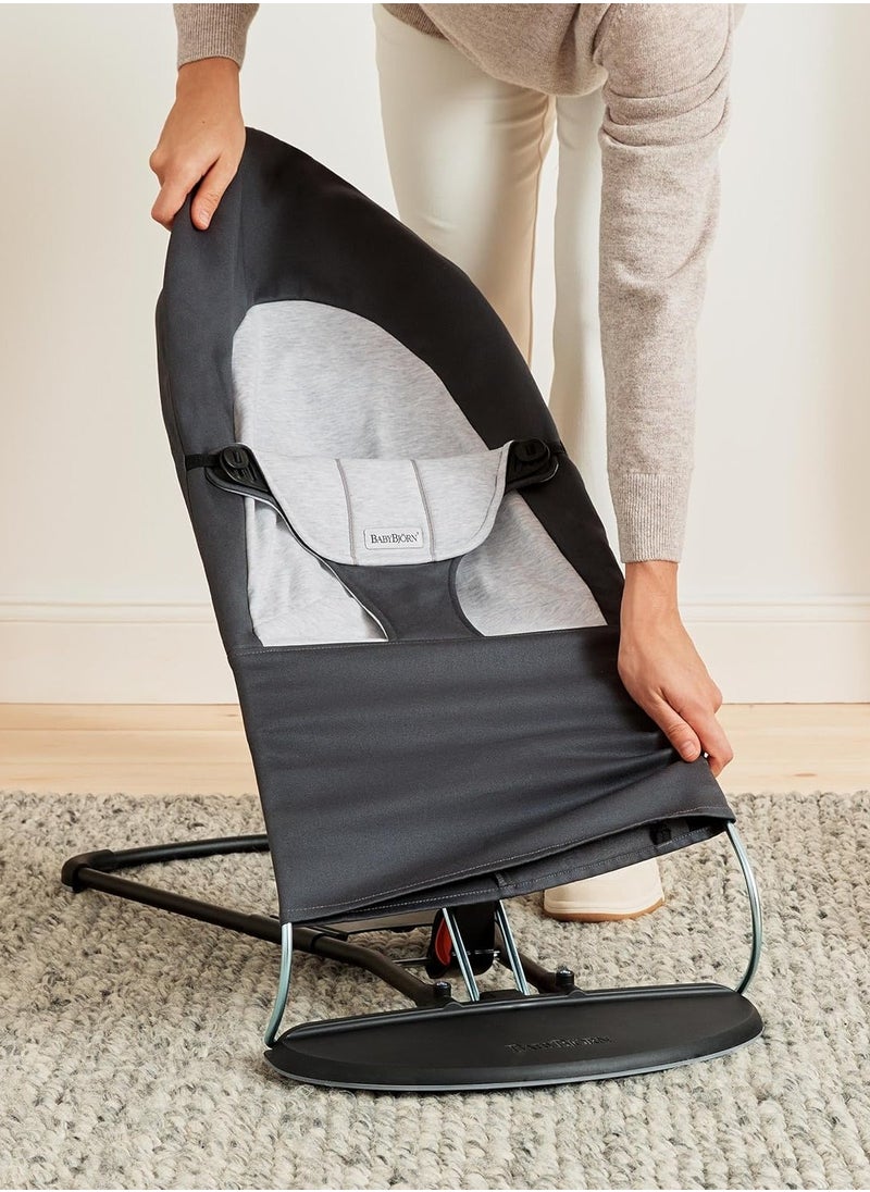 BabyBjörn Bouncer Balance Soft, Woven/Jersey, Dark grey/Grey