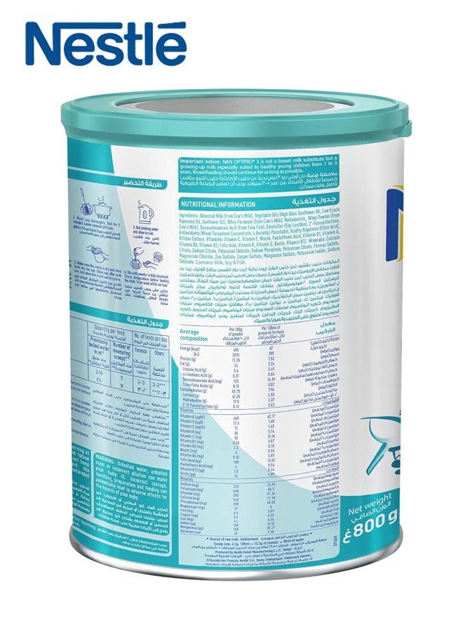 NAN 3 Optipro Growing-Up Formula, 800g